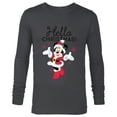 thumbnail image 1 of Disney Santa Minnie Mouse Hello Christmas Holiday - Long Sleeve T-Shirt for Men -Customized-Charcoal Heather, 1 of 5