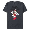 thumbnail image 1 of Disney Santa Minnie Mouse Hello Christmas Holiday - Short Sleeve Blended T-Shirt for Adults -Customized-Navy Heather, 1 of 5