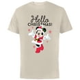 thumbnail image 1 of Disney Santa Minnie Mouse Hello Christmas Holiday - Short Sleeve Cotton T-Shirt for Adults -Customized-Natural, 1 of 5
