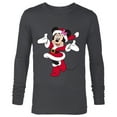 thumbnail image 1 of Disney Santa Minnie Mouse Holiday - Long Sleeve T-Shirt for Men -Customized-Charcoal Heather, 1 of 5