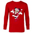 thumbnail image 1 of Disney Santa Minnie Mouse Holiday - Long Sleeve T-Shirt for Men -Customized-New Red, 1 of 5
