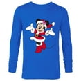 thumbnail image 1 of Disney Santa Minnie Mouse Holiday - Long Sleeve T-Shirt for Men -Customized-Royal, 1 of 5