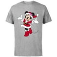thumbnail image 1 of Disney Santa Minnie Mouse Holiday - Short Sleeve Cotton T-Shirt for Adults- Customized-Athletic Heather, 1 of 5