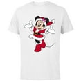 thumbnail image 1 of Disney Santa Minnie Mouse Holiday - Short Sleeve Cotton T-Shirt for Adults- Customized-White, 1 of 5