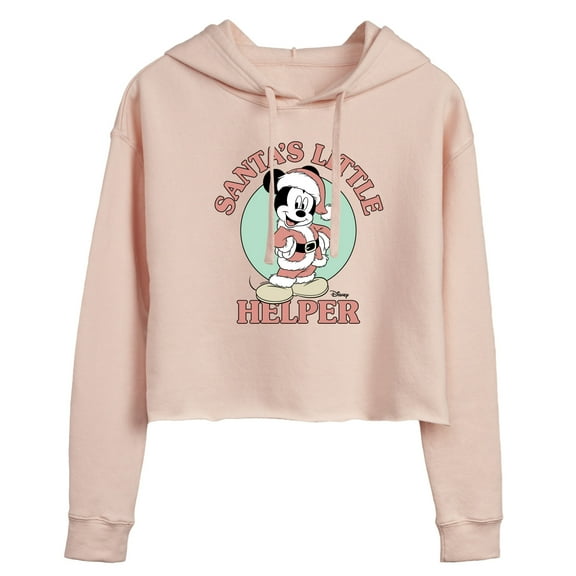 Disney - Santas Little Helper - Juniors Cropped Pullover Hoodie