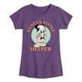thumbnail image 1 of Disney - Santas Little Helper - Toddler & Youth Girls Short Sleeve Graphic T-Shirt, 1 of 5