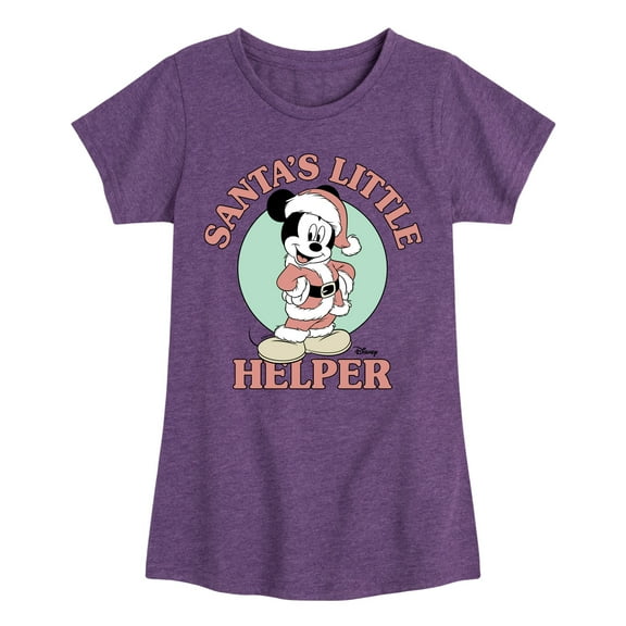 Disney - Santas Little Helper - Toddler & Youth Girls Short Sleeve Graphic T-Shirt