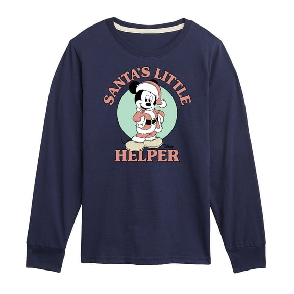 Disney - Santas Little Helper - Toddler & Youth Long Sleeve Graphic T-Shirt
