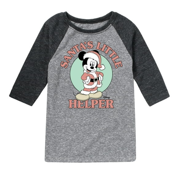 Disney - Santas Little Helper - Toddler & Youth Raglan Graphic T-Shirt