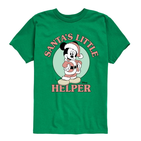 Disney - Santas Little Helper - Toddler & Youth Short Sleeve Graphic T-Shirt