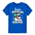 thumbnail image 1 of Disney - Mickey Mouse Santas Official Helper Christmas - Toddler & Youth Short Sleeve Graphic T-Shirt, 1 of 5