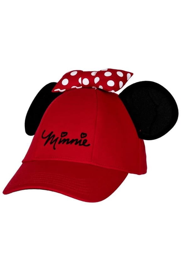 Disney Sassy Cap with 3D Ears & Bow, Red - One Size