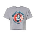 thumbnail image 1 of Disney - Scroll Model - Juniors Cropped Cotton Blend T-Shirt, 1 of 5