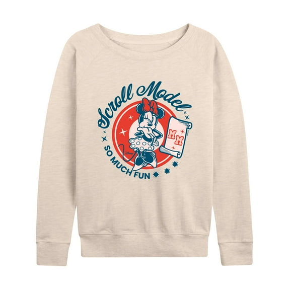 Disney - Scroll Model - Women's Lightweight French Terry Long Sleeve Shirt