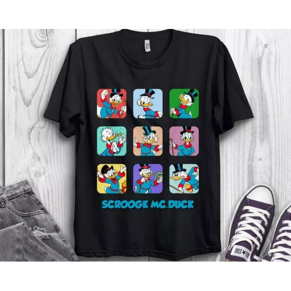 Disney Scrooge McDuck Ducktales Character Unisex Adult Shirt Kid Tee 053