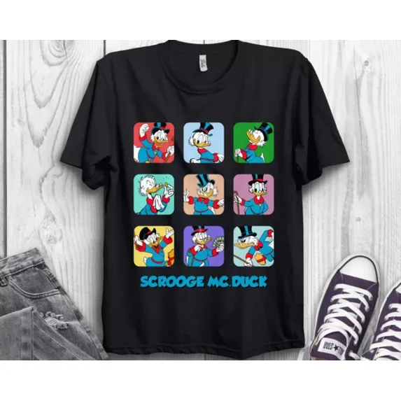 Disney Scrooge McDuck Ducktales Character Unisex Adult Shirt Kid Tee 053