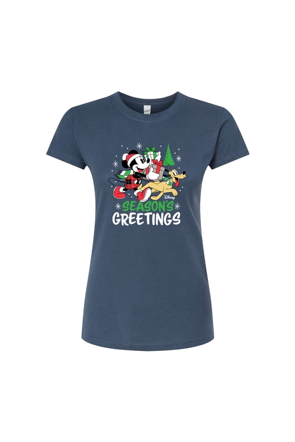 - Seasons Greetings - Juniors Fitted Graphic T-Shirt