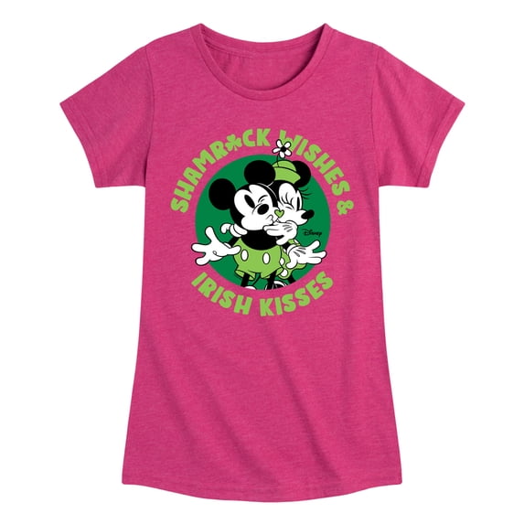 Disney - Shamrock Wishes Irish Kisses - Toddler And Youth Girls Short Sleeve Graphic T-Shirt