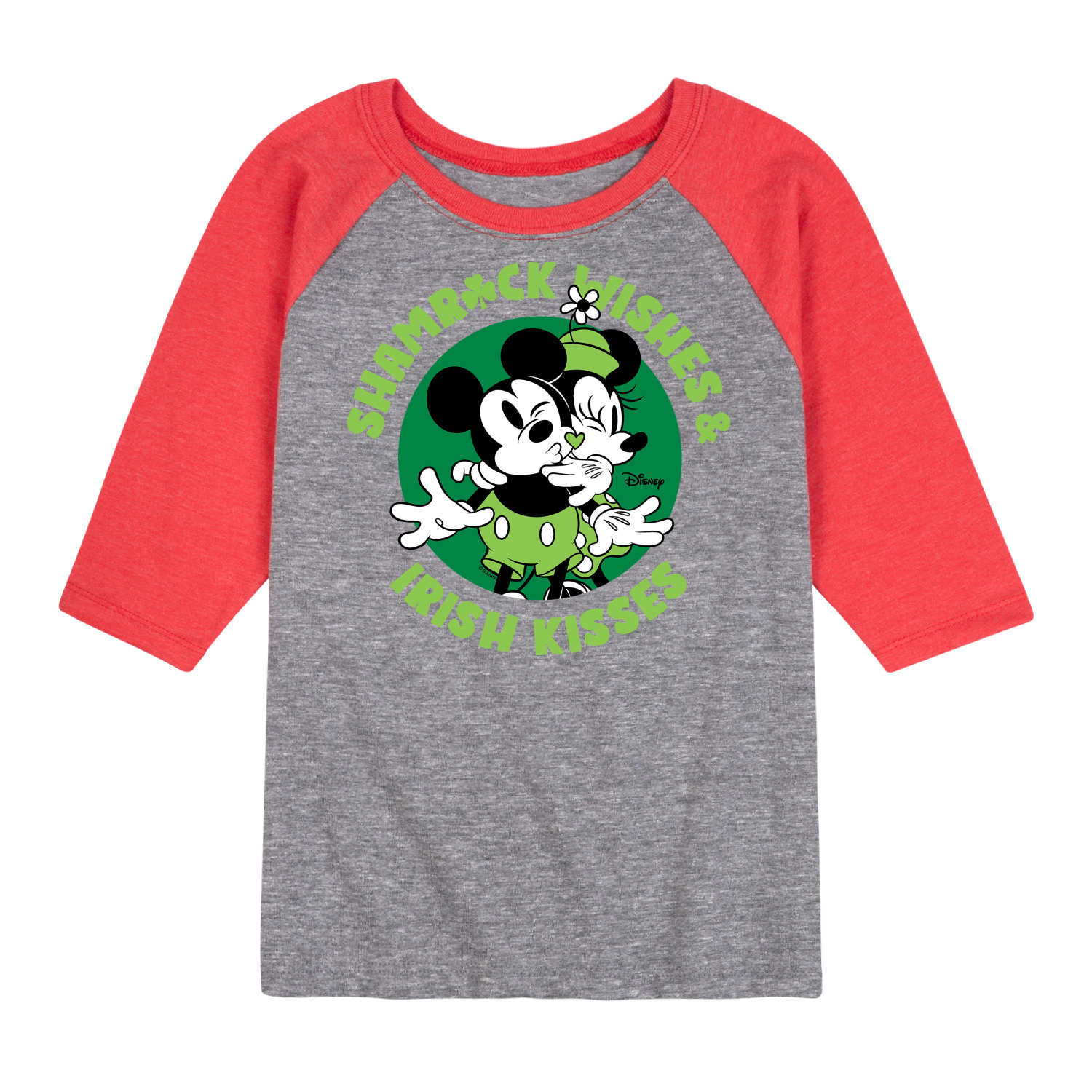 Disney - Shamrock Wishes Irish Kisses - Toddler And Youth Raglan ...