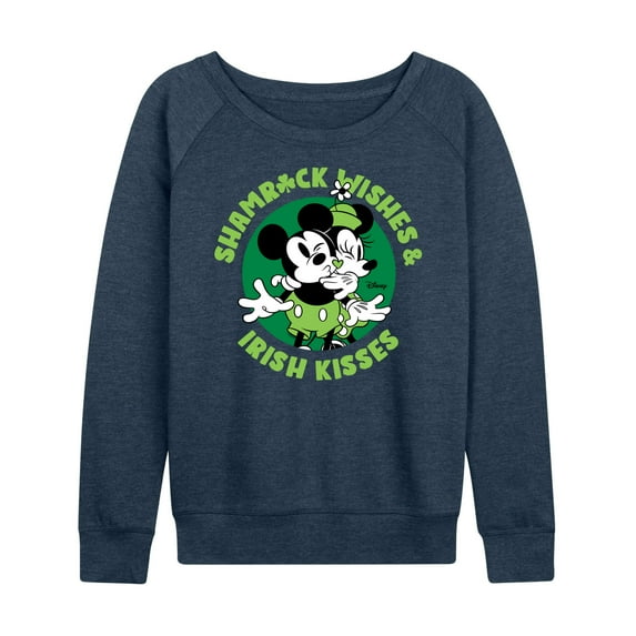 Disney - Shamrock Wishes Irish Kisses - Women's Lightweight French Terry Long Sleeve Shirt