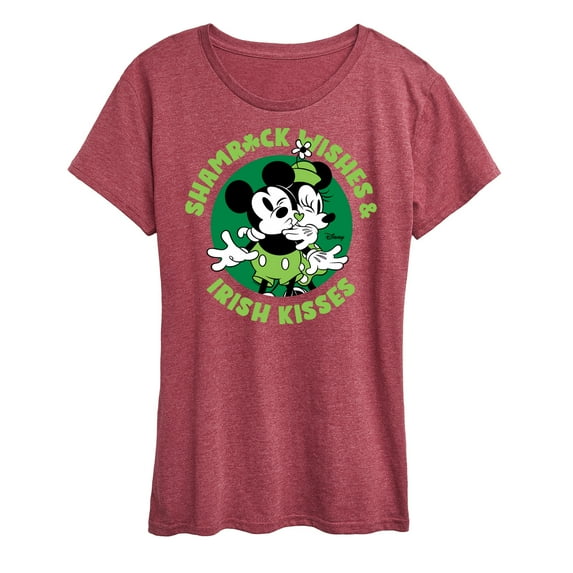 Disney - Shamrock Wishes Irish Kisses - Women's Short Sleeve Graphic T-Shirt