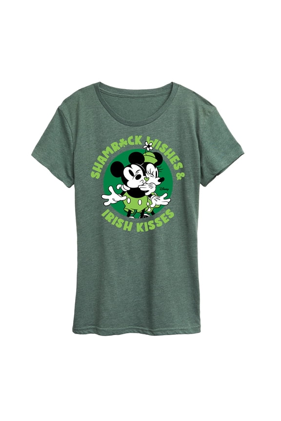 - Shamrock Wishes Irish Kisses - Women's Short Sleeve Graphic T-Shirt