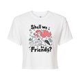 thumbnail image 1 of Disney - Shell We Be Friends  - Juniors Cropped Cotton Blend T-Shirt, 1 of 4