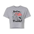 thumbnail image 1 of Disney - Shell We Be Friends  - Juniors Cropped Cotton Blend T-Shirt, 1 of 4