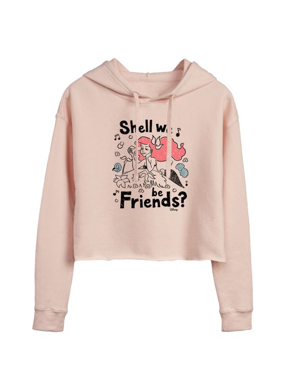 - Shell We Be Friends Women's Cropped Graphic Hoodie