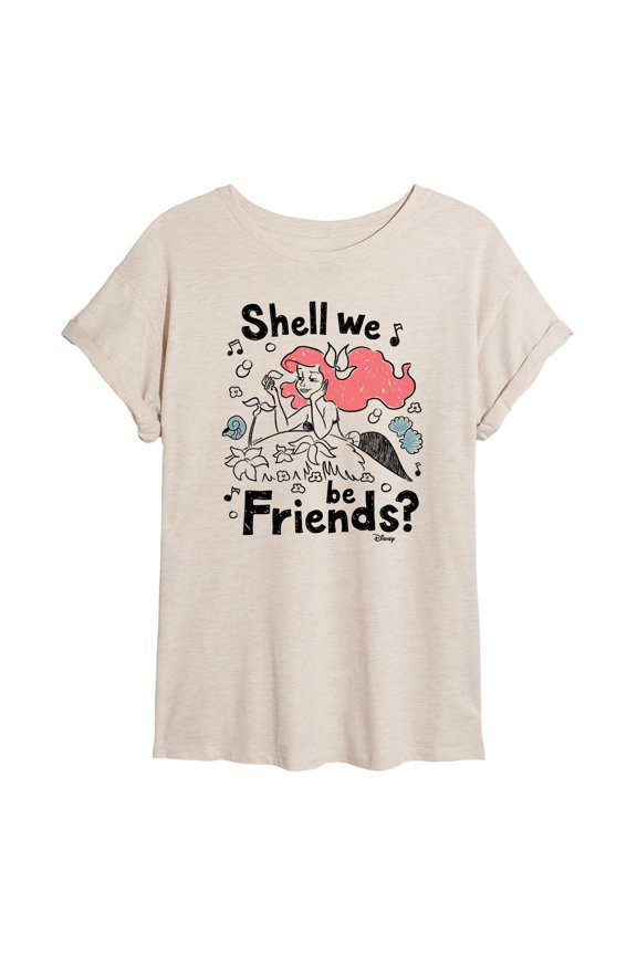 - Shell We Be Friends - Juniors Ideal Flowy Muscle T-Shirt
