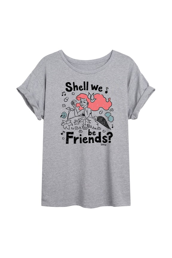 - Shell We Be Friends  - Juniors Ideal Flowy Muscle T-Shirt