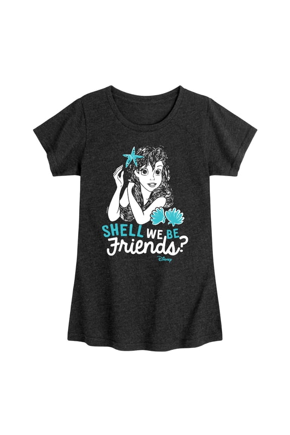 - Shell We Be Friends - Toddler & Youth Girls Short Sleeve Graphic T-Shirt