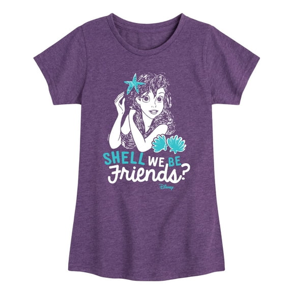 Disney - Shell We Be Friends  - Toddler & Youth Girls Short Sleeve Graphic T-Shirt