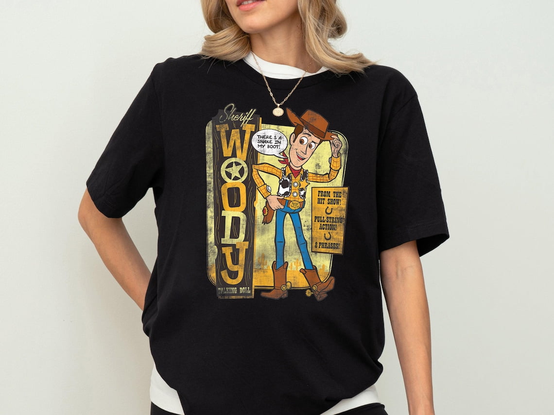 Disney Sheriff Woody Shirt, Vintage Toy Story, Disneyland Pixar ...