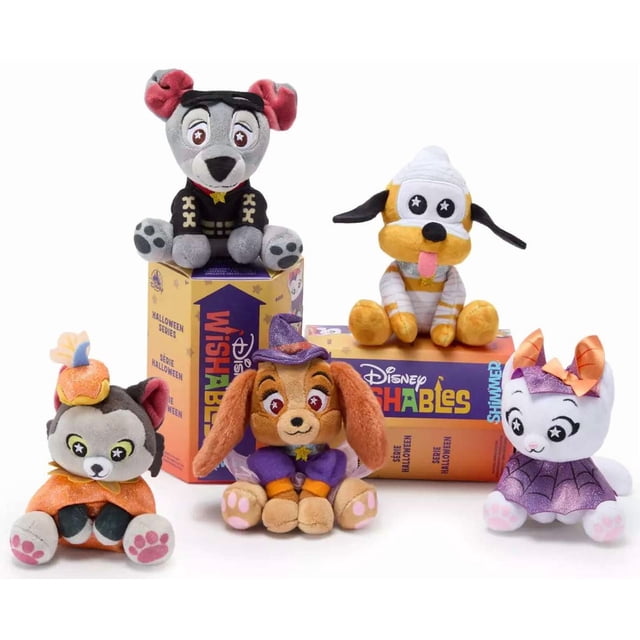 Disney Micro Disney Shimmer Cats & Dogs Halloween Series Micro Plush Mystery Pack [1 ...
