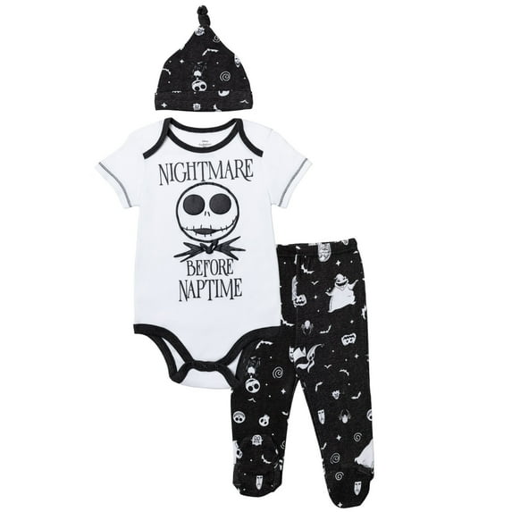 Disney Short Sleeve Round Neck Bodysuit Pant Hat Nightmare Before Naptime T-Shirt (Infant Baby Boy)