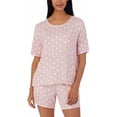 thumbnail image 1 of Disney Short Sleeve Round Neck Shorts Micky Mouse Print Cotton Loungewear Set, 1 of 2