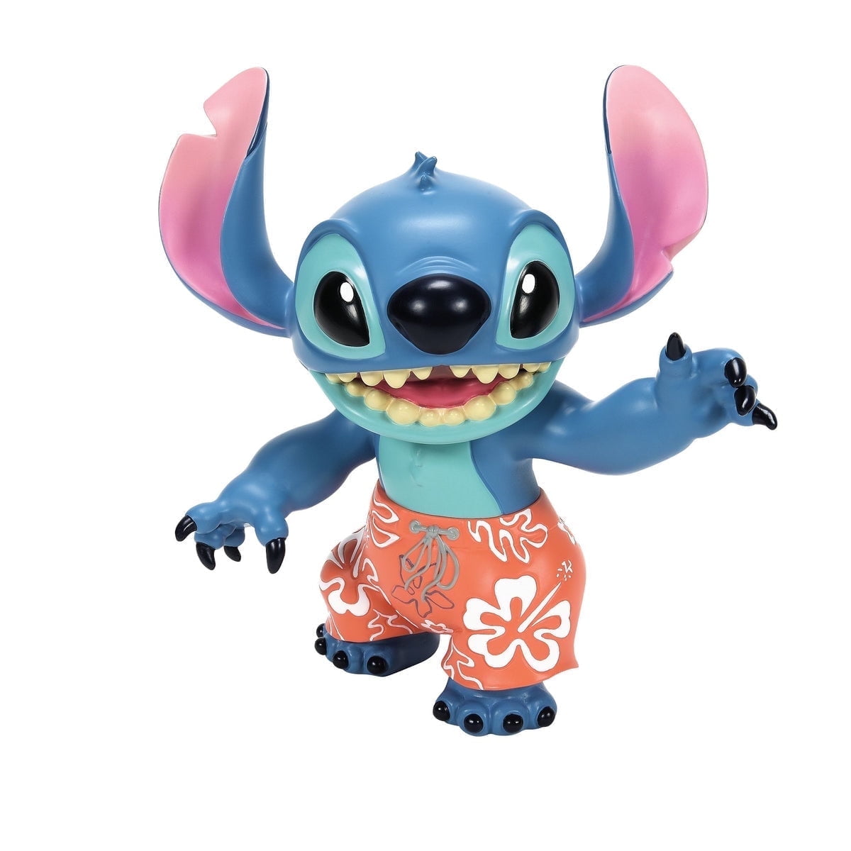 Stitch Blue and Pink Resin Figurine with Hawaiian Shorts