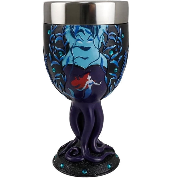 Disney Showcase Little Mermaid and Ursula Chalice 7.1in H