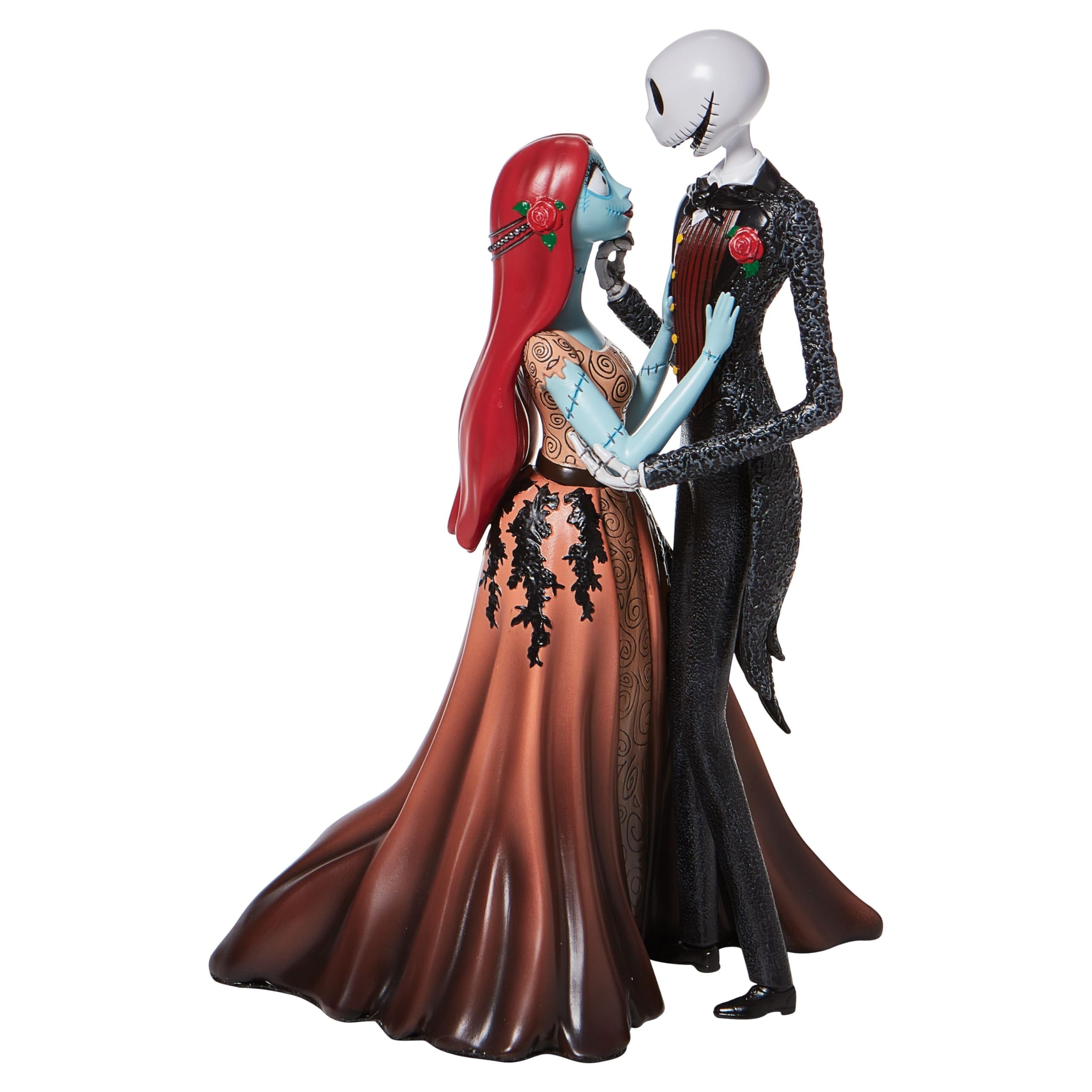 Jack and Sally Embracing Resin Figurine 9.5 Inch