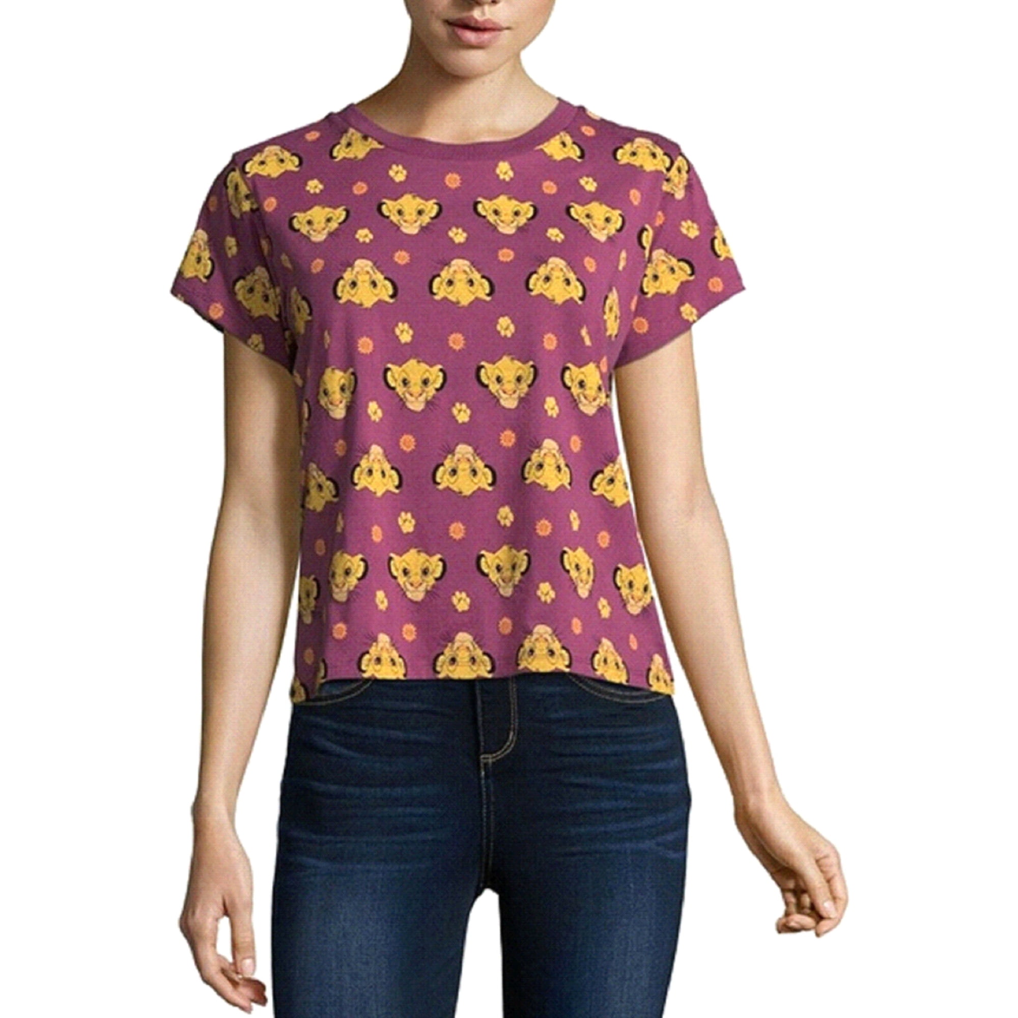 Disney Simba All-Over Print Junior Women's T-Shirt (XL)