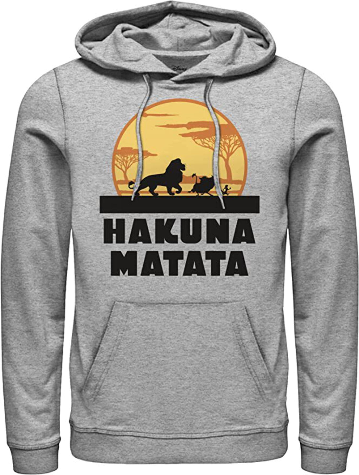 Disney Men's Simba, Timon & Pumbaa Graphic Hoodie, Lion King Hakuna Matata Merchandise, Medium