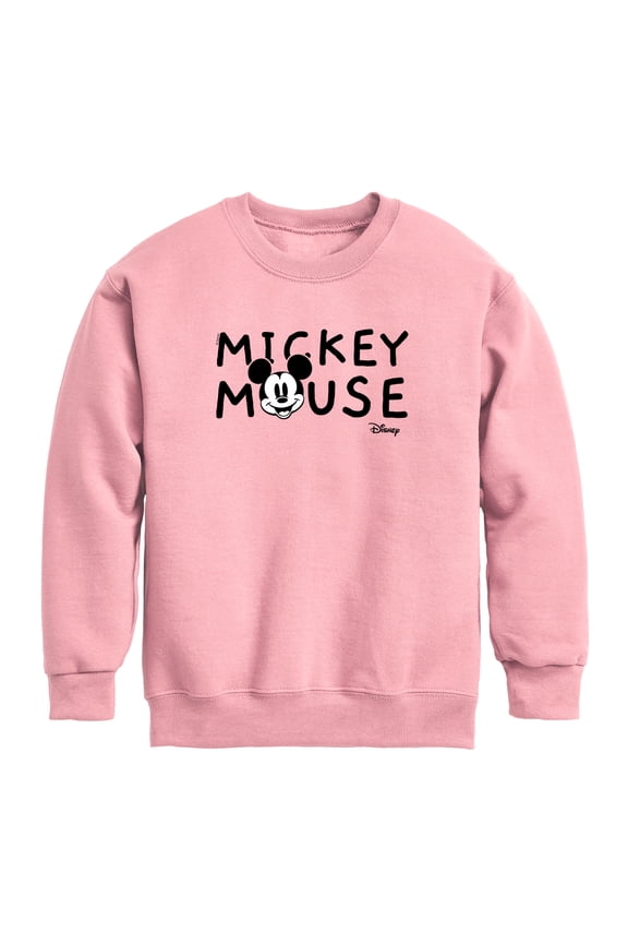 - Simple Mickey Mouse - Toddler Boys Fleece Crew Sweatshirt