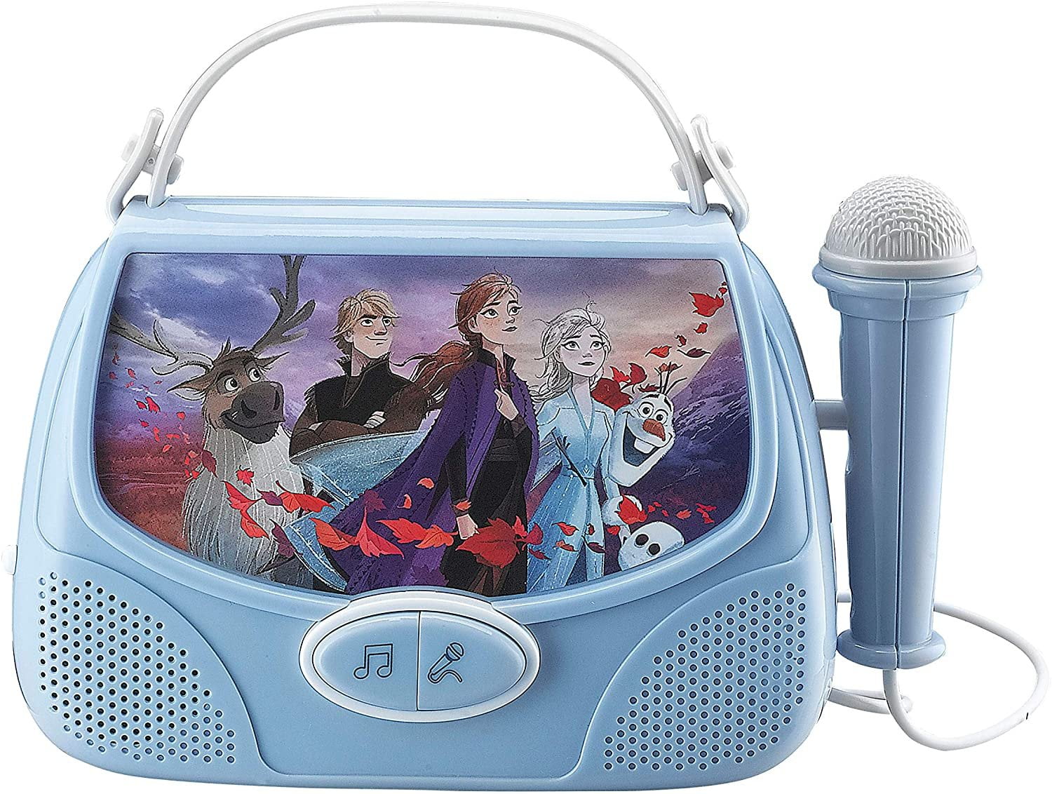 KIDdesigns Disney Frozen II Sing Along Boombox with Microphone