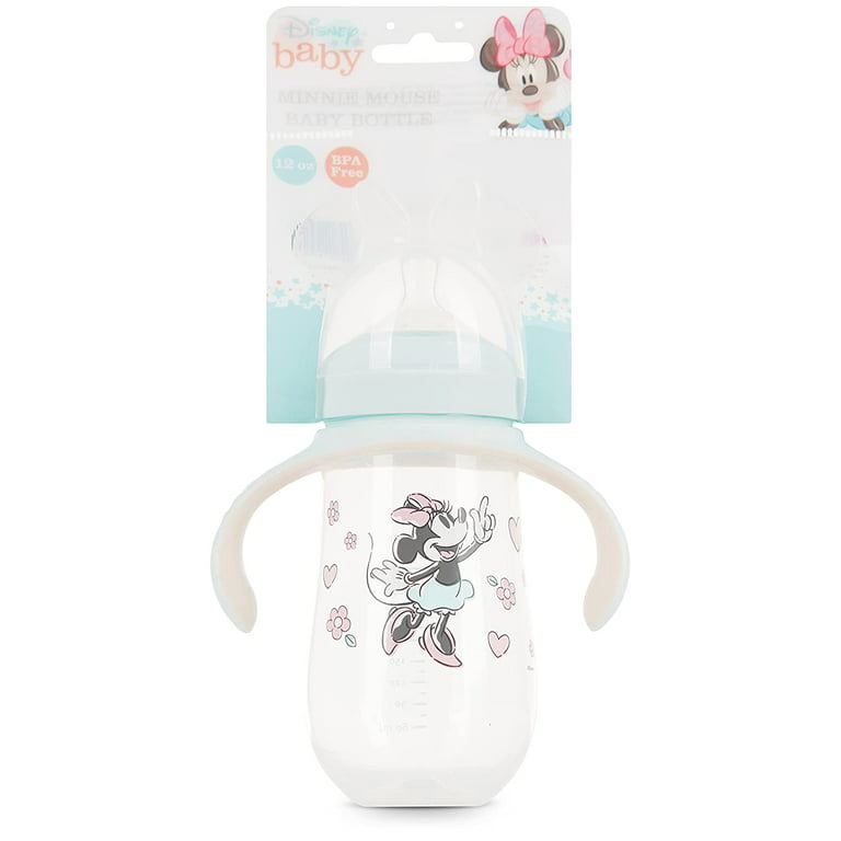 Disney Sippy Cups for Toddlers, Learner Sippy Cups for Kids with Pacifier,  BPA-Free Trainer Cup with Handles, Leak-Proof Minnie Mouse and Mickey Mouse