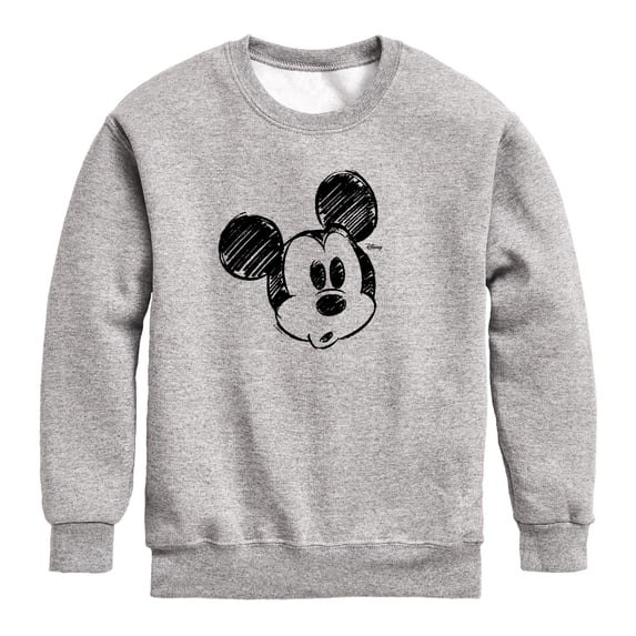 Disney - Sketch Head Mickey Graphic Fleece Sweatshirt