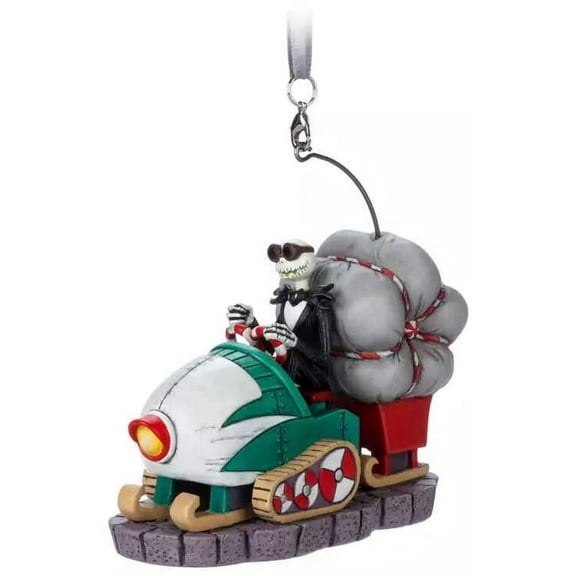 Disney Sketchbook Jack Skellington on Snowmobile Christmas Ornament New with Tag