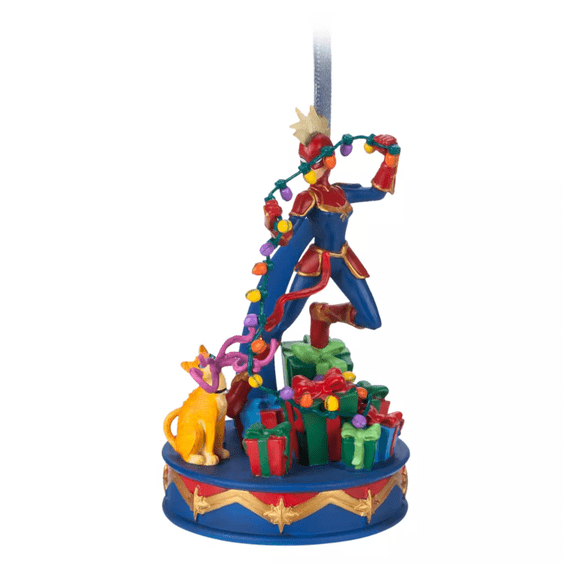 Disney Sketchbook Marvel Captain Marvel Light-Up Christmas Ornament New with Tag