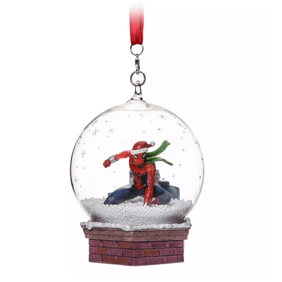 Disney Sketchbook Spider-Man Snowglobe Christmas Ornament New with Tag