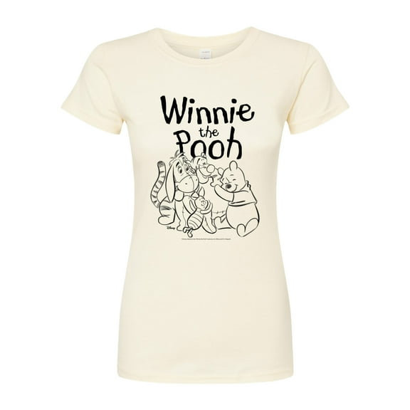 Disney - Sketched Character Group - Juniors Fitted Graphic T-Shirt